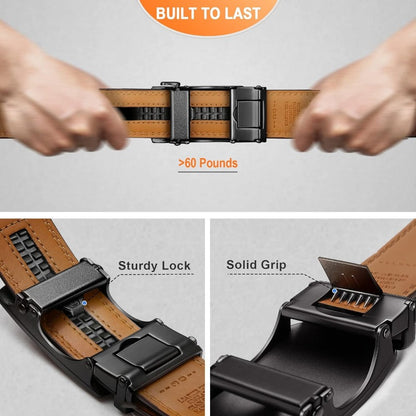 Men's Premium Cowhide Slide Ratchet Belt