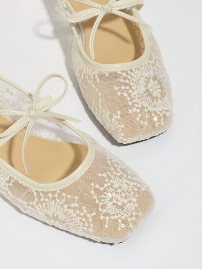 Elowen Lace Mary Jane Ballet Flats