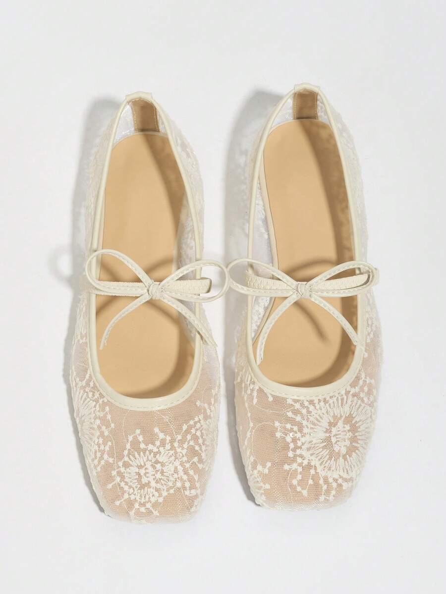Elowen Lace Mary Jane Ballet Flats