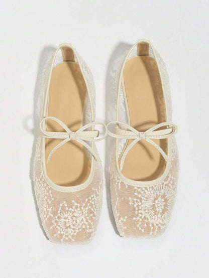 Elowen Lace Mary Jane Ballet Flats