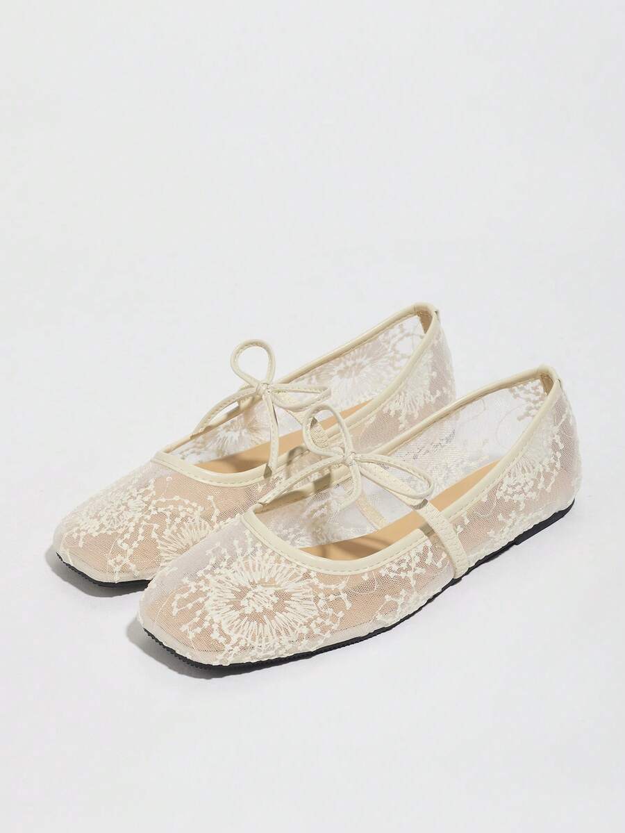 Elowen Lace Mary Jane Ballet Flats