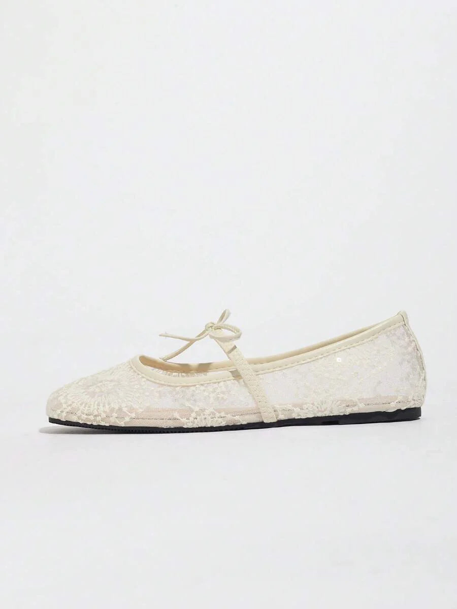 Elowen Lace Mary Jane Ballet Flats
