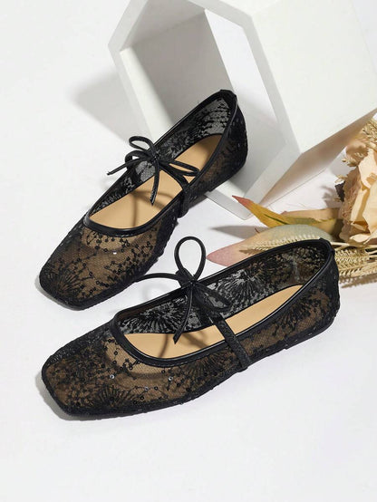 Elowen Lace Mary Jane Ballet Flats