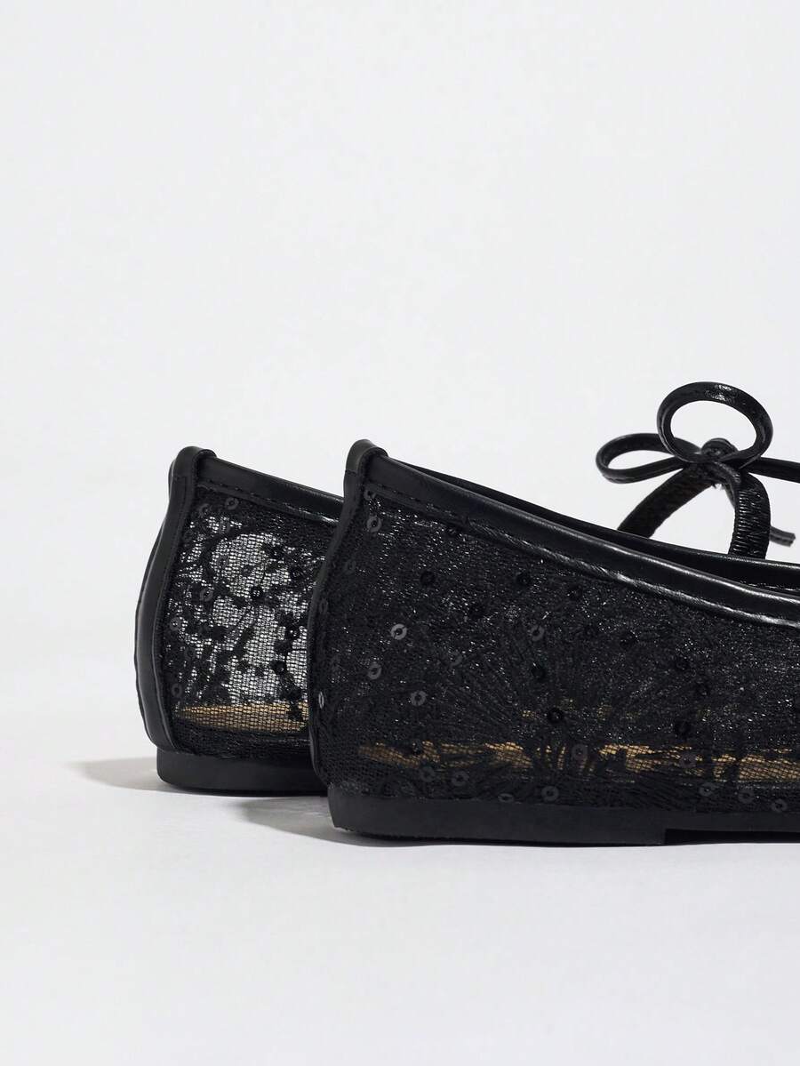 Elowen Lace Mary Jane Ballet Flats