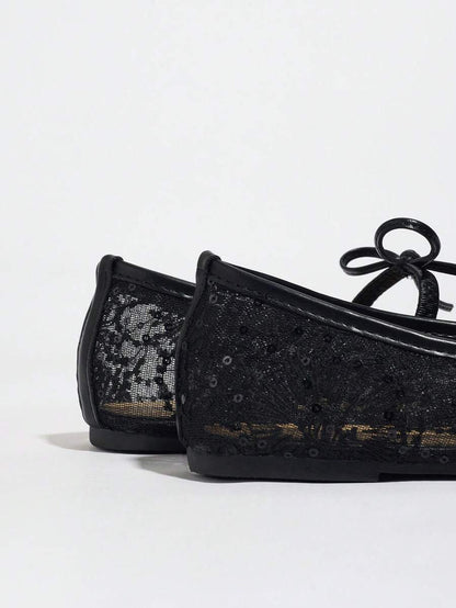 Elowen Lace Mary Jane Ballet Flats