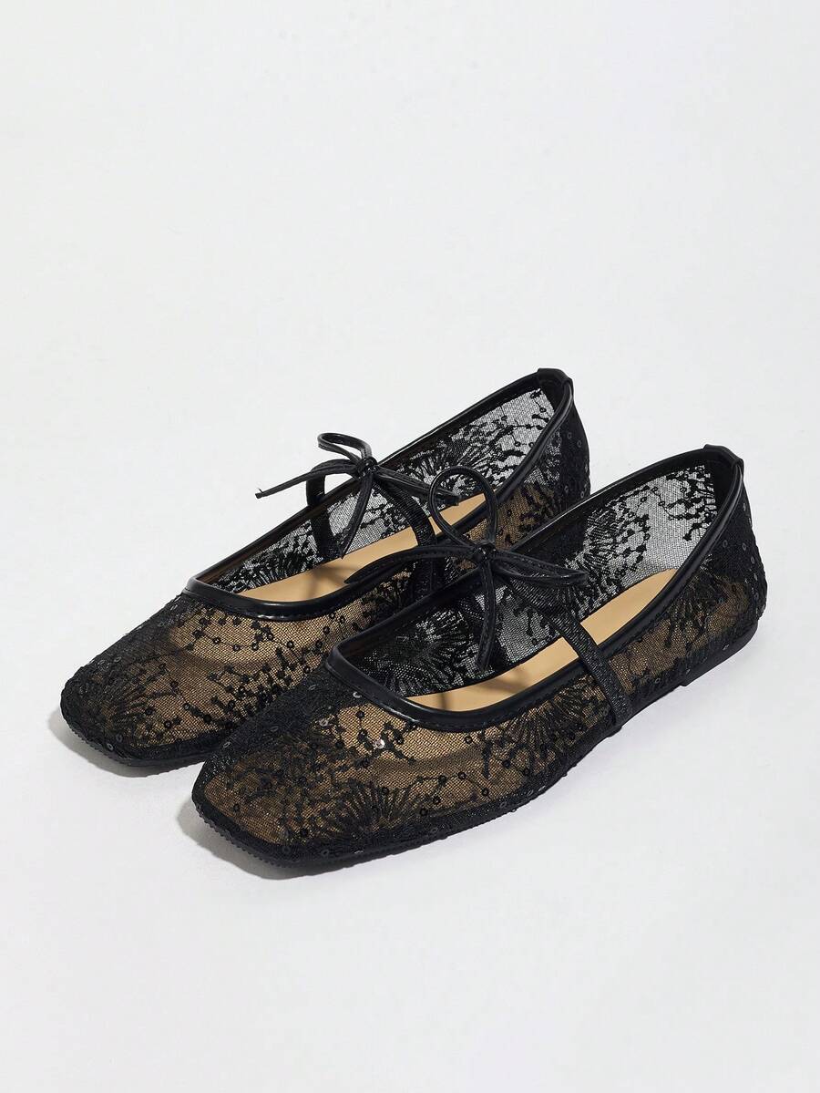 Elowen Lace Mary Jane Ballet Flats