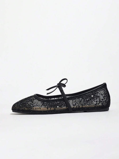 Elowen Lace Mary Jane Ballet Flats