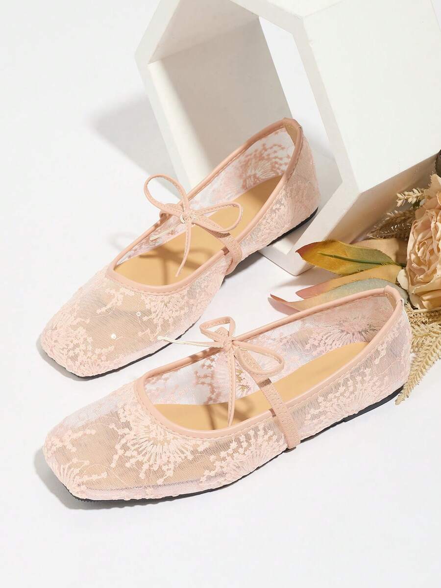 Elowen Lace Mary Jane Ballet Flats