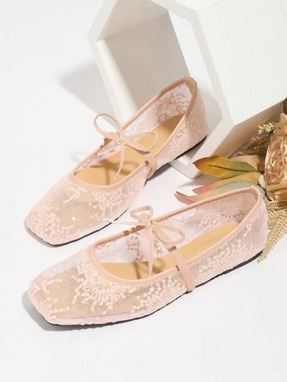 Elowen Lace Mary Jane Ballet Flats