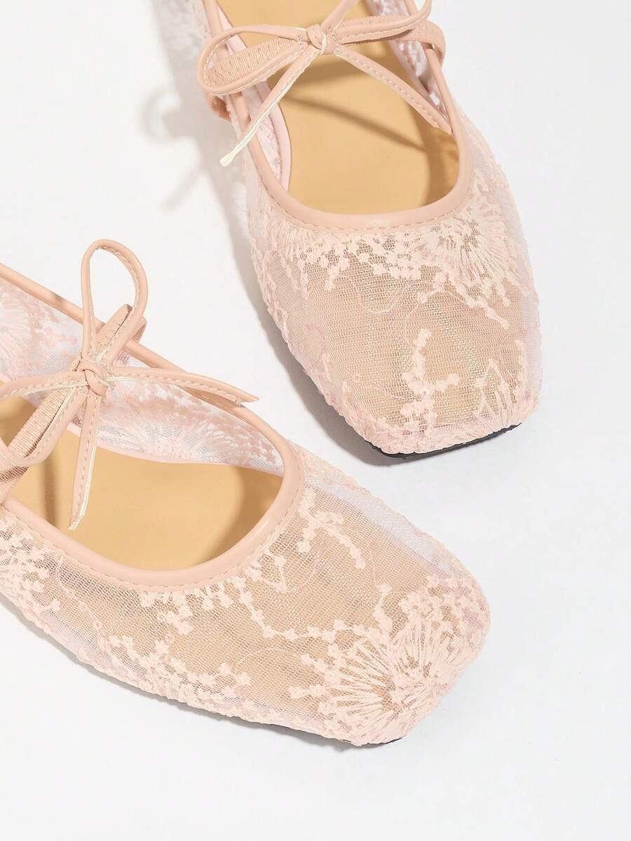 Elowen Lace Mary Jane Ballet Flats