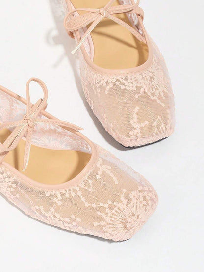 Elowen Lace Mary Jane Ballet Flats