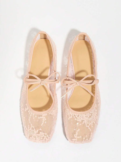 Elowen Lace Mary Jane Ballet Flats