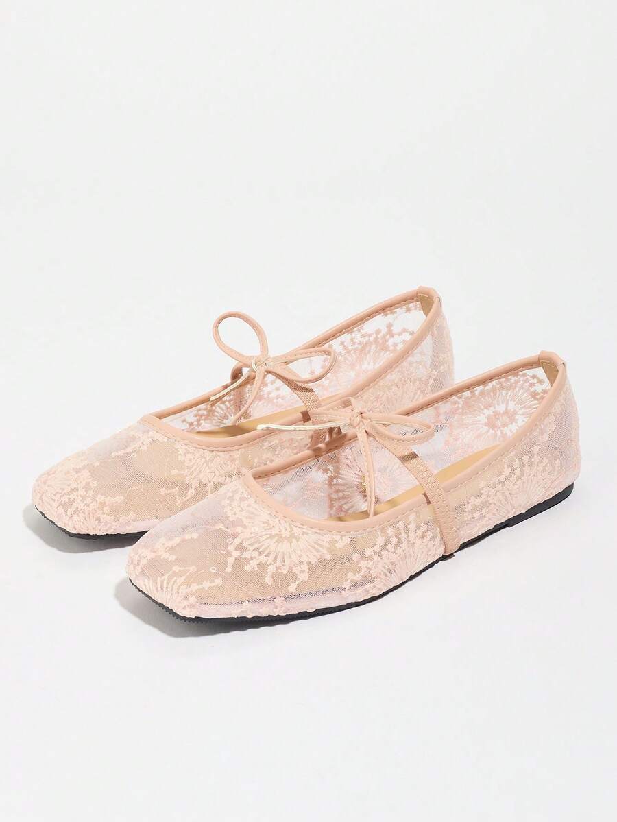 Elowen Lace Mary Jane Ballet Flats