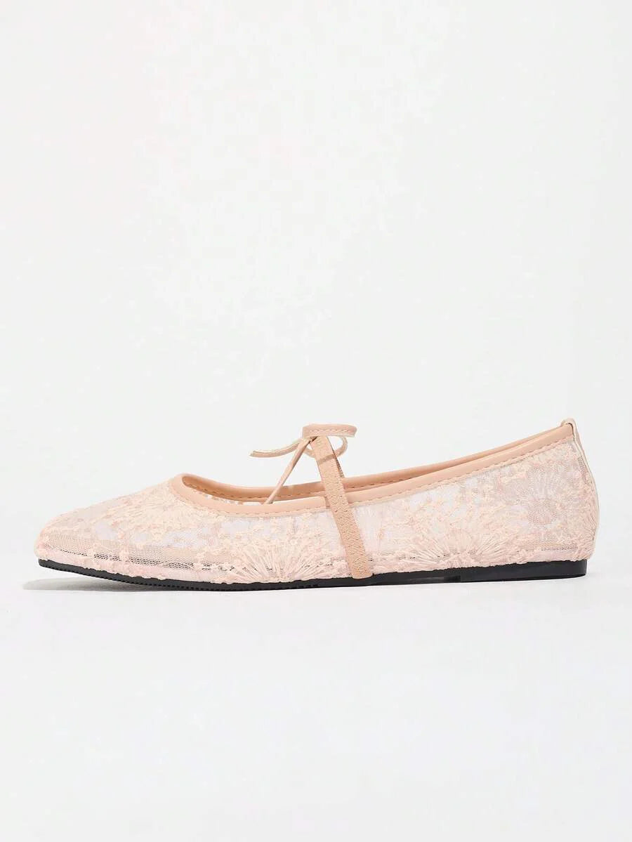 Elowen Lace Mary Jane Ballet Flats