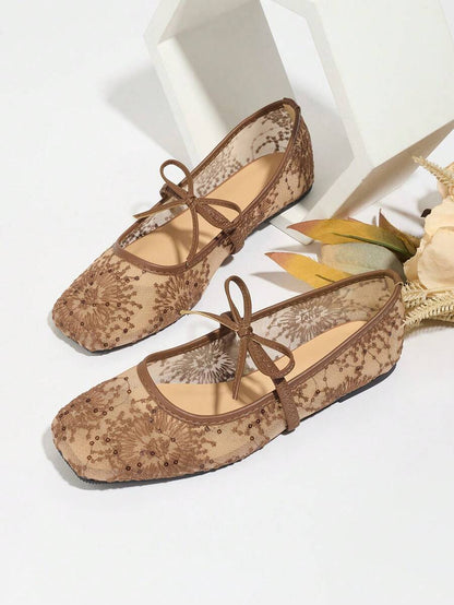 Elowen Lace Mary Jane Ballet Flats