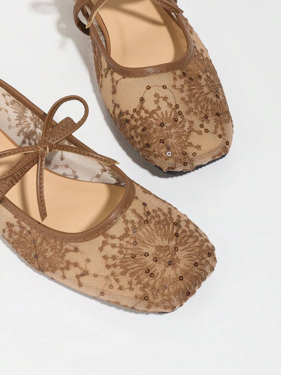 Elowen Lace Mary Jane Ballet Flats