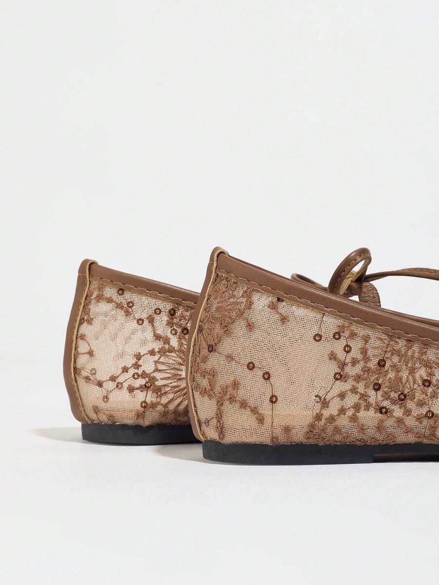 Elowen Lace Mary Jane Ballet Flats