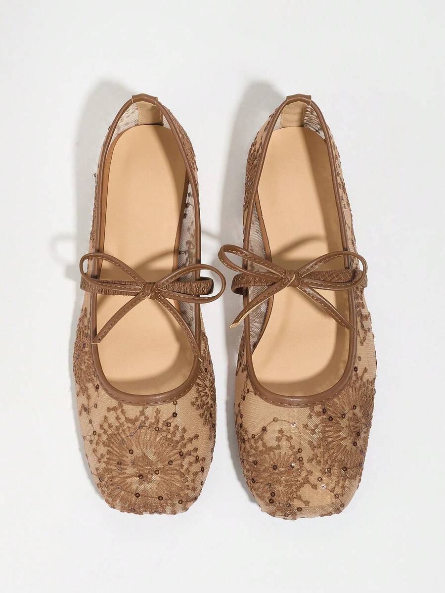 Elowen Lace Mary Jane Ballet Flats