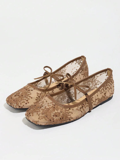 Elowen Lace Mary Jane Ballet Flats
