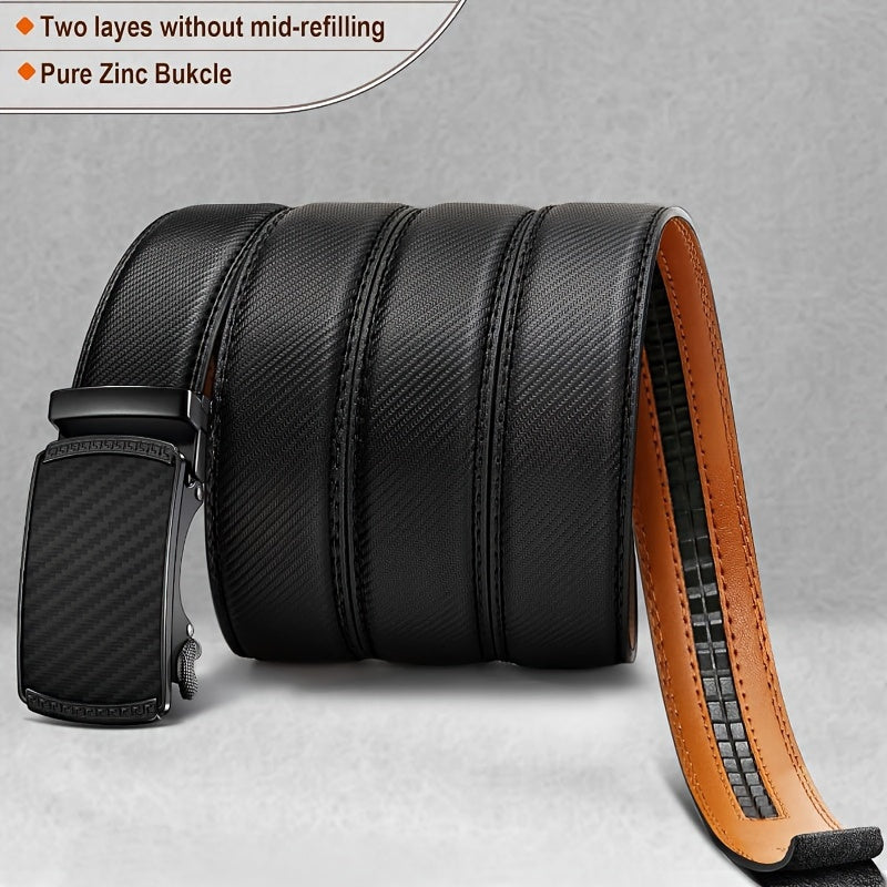 Men's Premium Cowhide Slide Ratchet Belt