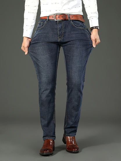 Men'S High-Waist Straight-Leg Jeans