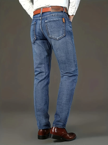Men'S High-Waist Straight-Leg Jeans