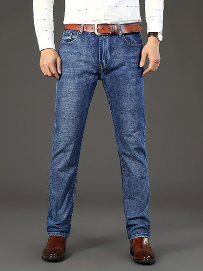 Men'S High-Waist Straight-Leg Jeans