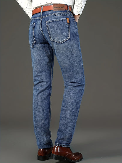 Men'S High-Waist Straight-Leg Jeans