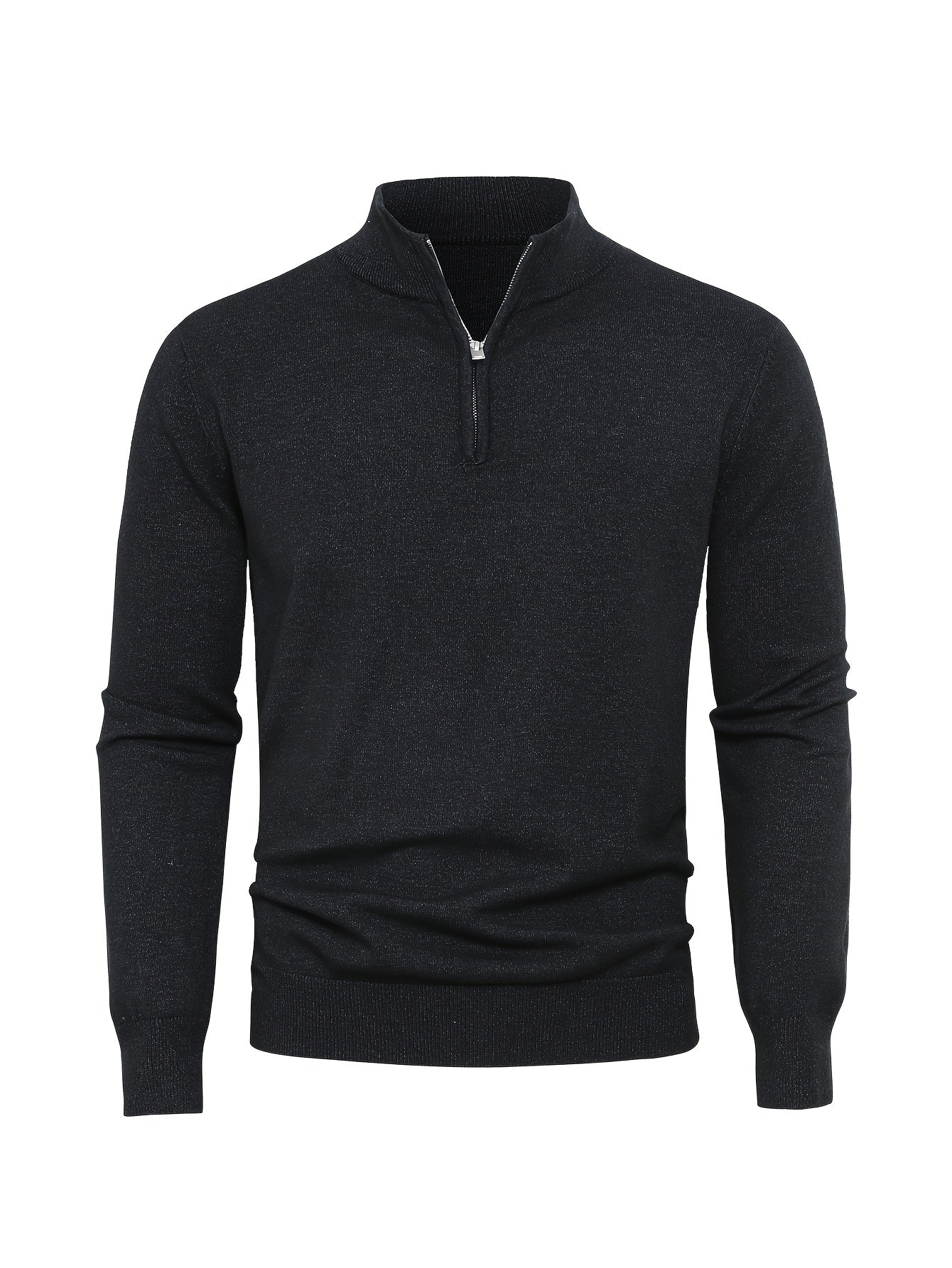 2025 Top-Selling Men's Casual Solid Color Knit Zip-Up Cardigan - Thick, Warm Fabric with Stylish Minimalist Design and Comfortable