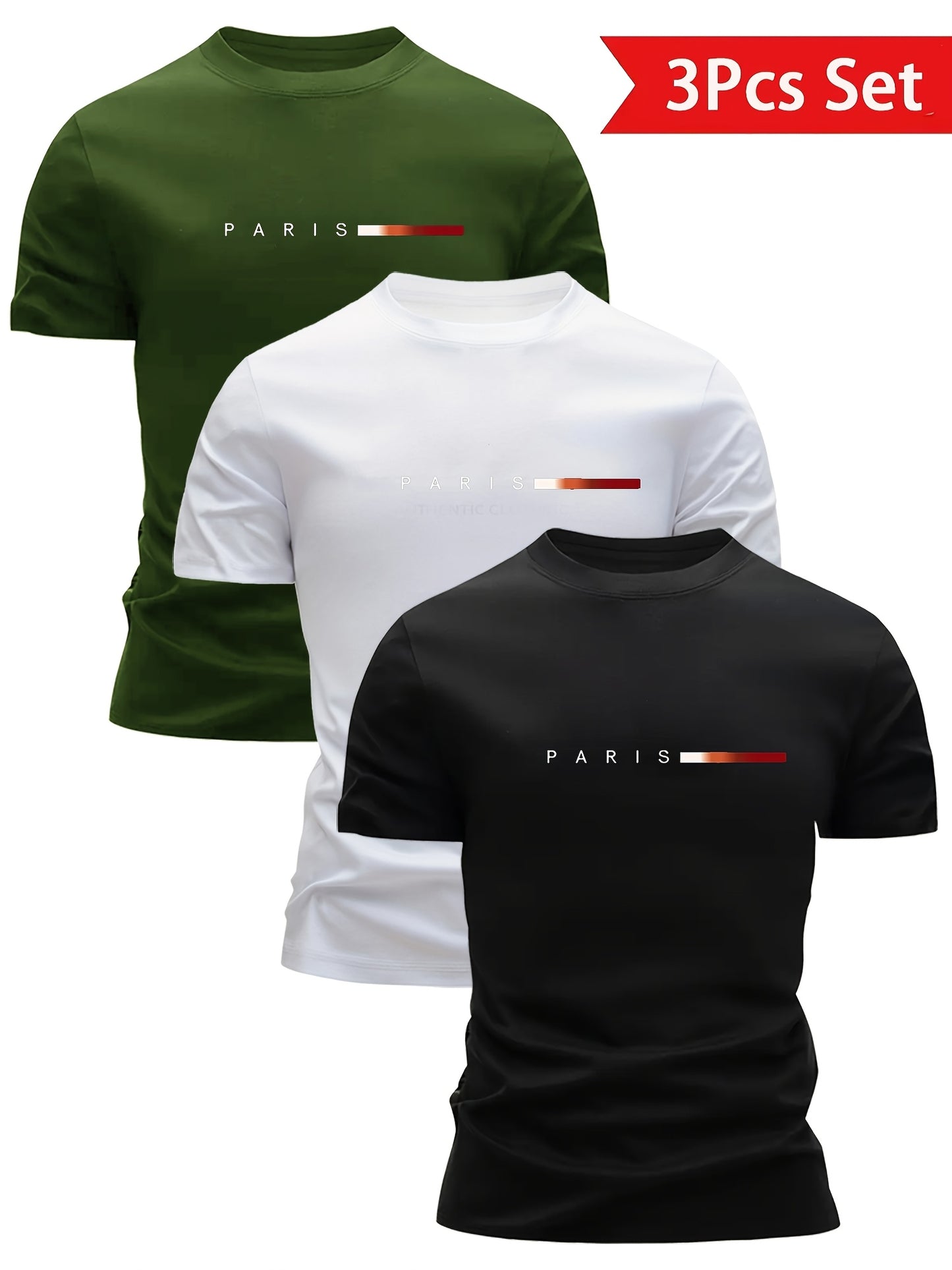 3-Pack Men's Lightweight Breathable T-Shirts