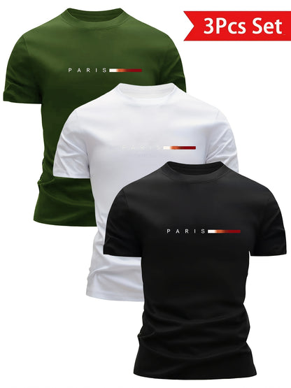 3-Pack Men's Lightweight Breathable T-Shirts