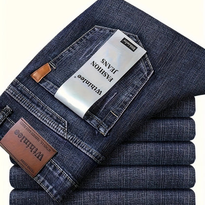 Men'S High-Waist Straight-Leg Jeans