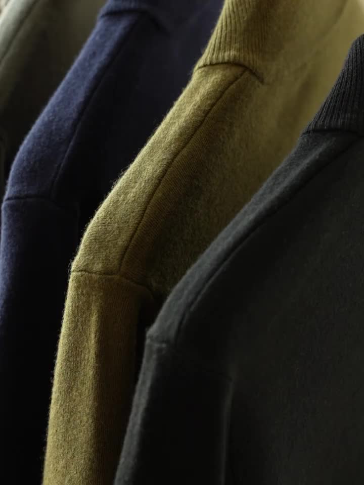 2025 Top-Selling Men's Casual Solid Color Knit Zip-Up Cardigan - Thick, Warm Fabric with Stylish Minimalist Design and Comfortable