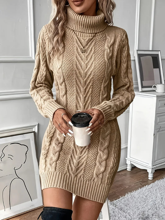 Women's Cable Knit Sweater Dress