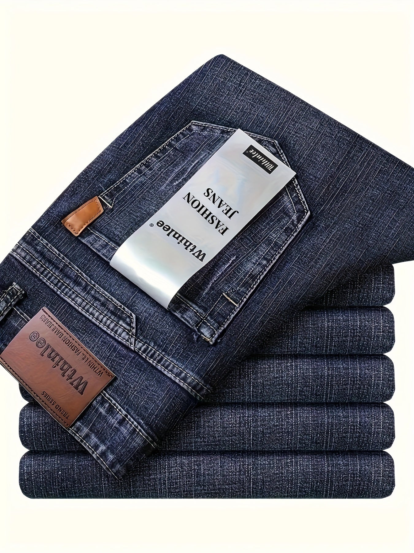 Men'S High-Waist Straight-Leg Jeans
