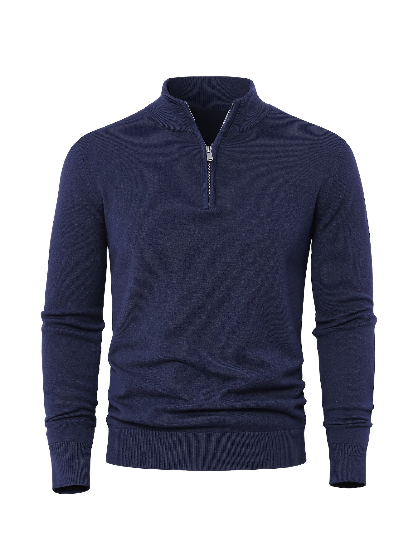 2025 Top-Selling Men's Casual Solid Color Knit Zip-Up Cardigan - Thick, Warm Fabric with Stylish Minimalist Design and Comfortable