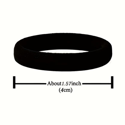 50-Pack High Elasticity Black Hair Ties - Simple Design for Everyday Styling and Versatile Use