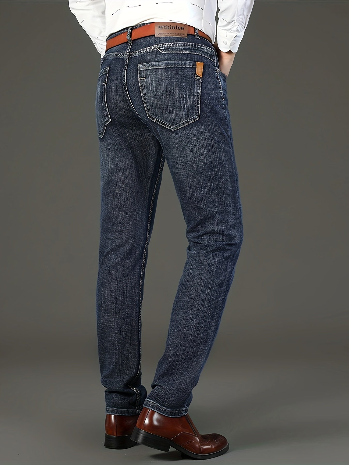Men'S High-Waist Straight-Leg Jeans