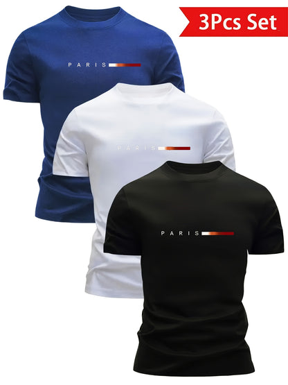 3-Pack Men's Lightweight Breathable T-Shirts