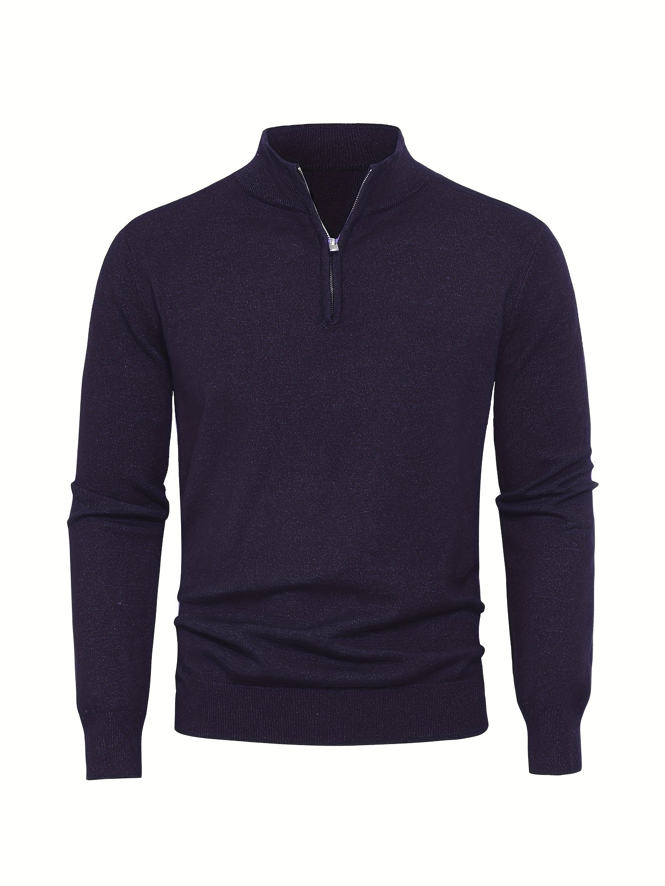 2025 Top-Selling Men's Casual Solid Color Knit Zip-Up Cardigan - Thick, Warm Fabric with Stylish Minimalist Design and Comfortable