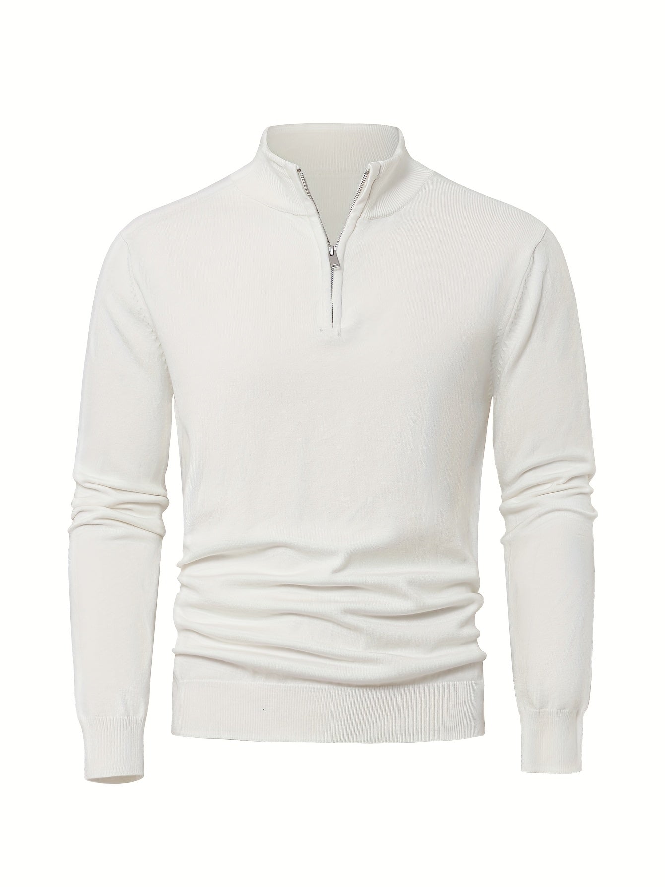 2025 Top-Selling Men's Casual Solid Color Knit Zip-Up Cardigan - Thick, Warm Fabric with Stylish Minimalist Design and Comfortable