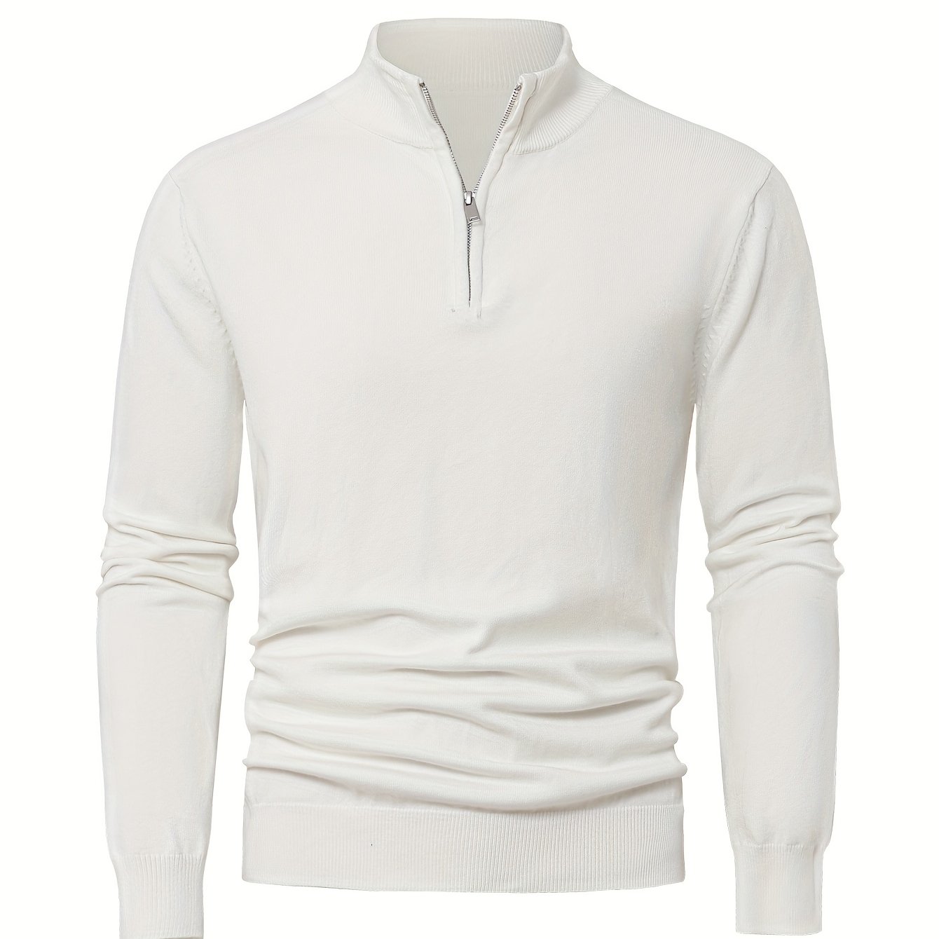 2025 Top-Selling Men's Casual Solid Color Knit Zip-Up Cardigan - Thick, Warm Fabric with Stylish Minimalist Design and Comfortable